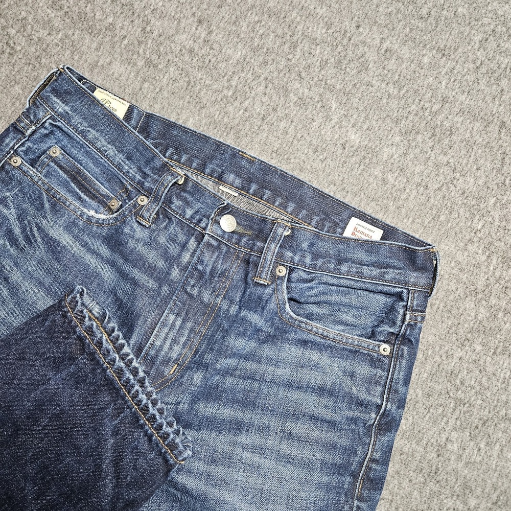 J Crew Jeans Mens 31x30 Dark Wash 770 Flannel Lined Japanese Kaihara Denim Pants